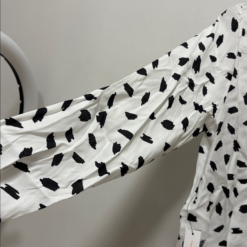Modcloth Black And White Patterned Button Down Sh… - image 4